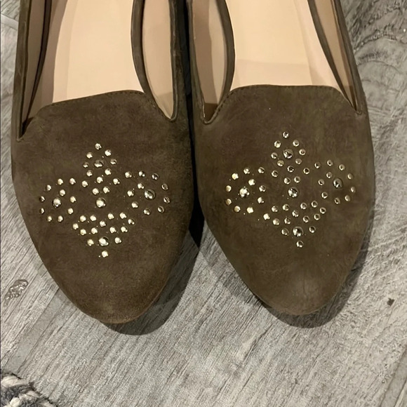 Bocage brown suede Loafers with Gold studded toe design size 39 or US 8 1/2 - Picture 6 of 9